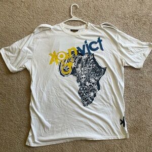 Y2K Konvict Men’s White Tshirt CLEAN Size 4XL